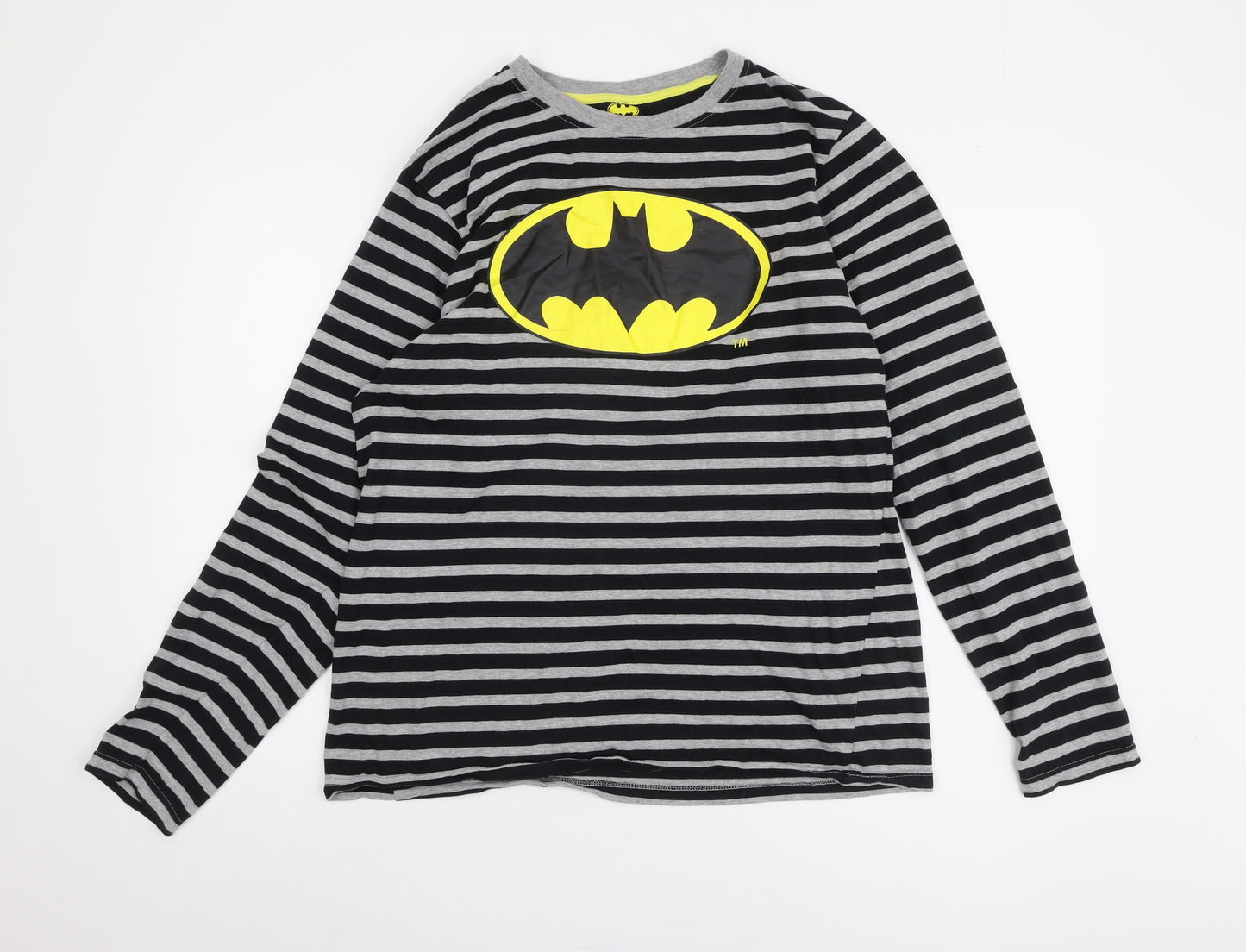 Batman Striped Long Sleeve T-Shirt for Men - Large