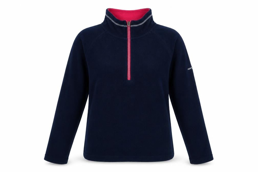 Front view of Trespass Women's Blue Mock Neck Fleece Sweatshirt M