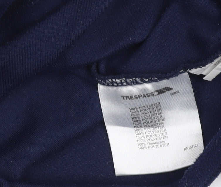 Trespass Women's Blue Mock Neck Fleece Sweatshirt M