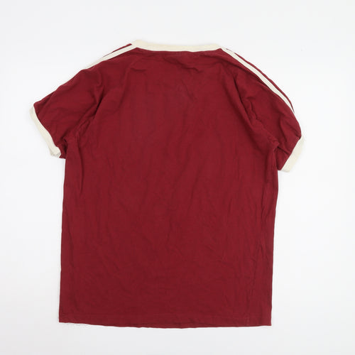 Adidas Men's Red Large Logo T-Shirt