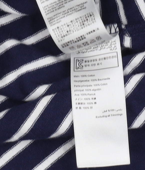 Joules Women's Navy Striped Long Sleeve Cotton T-Shirt