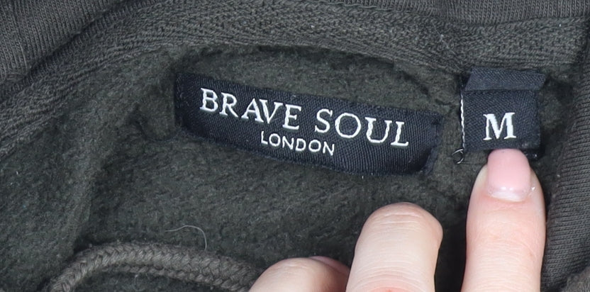 Brave Soul Men's Green Pullover Hoodie M