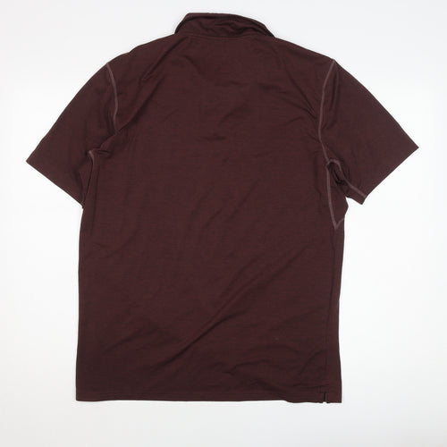Calvin Klein Men's Brown Polo Shirt L Golf Style