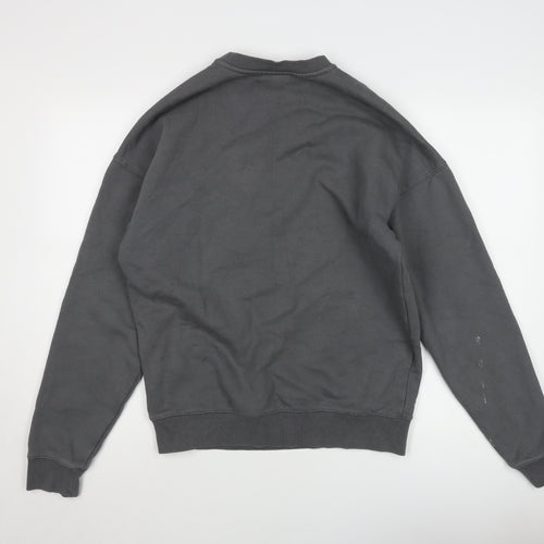 Fila Men's Grey S Pullover Sweatshirt with Logo