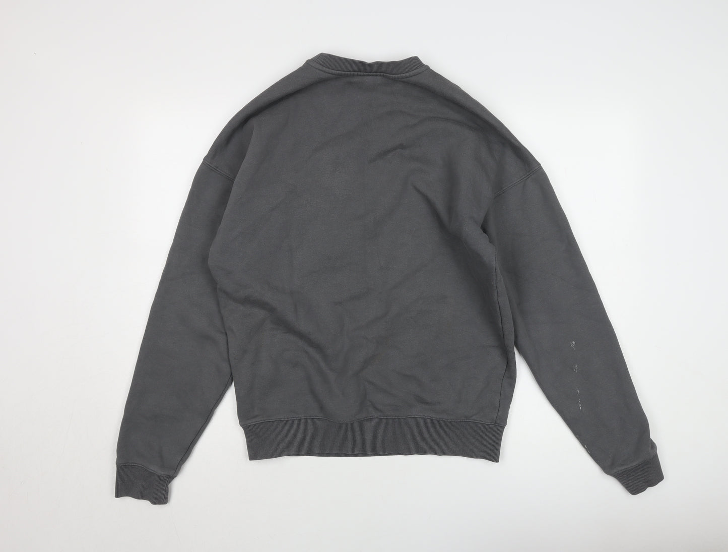Fila Men's Grey S Pullover Sweatshirt with Logo