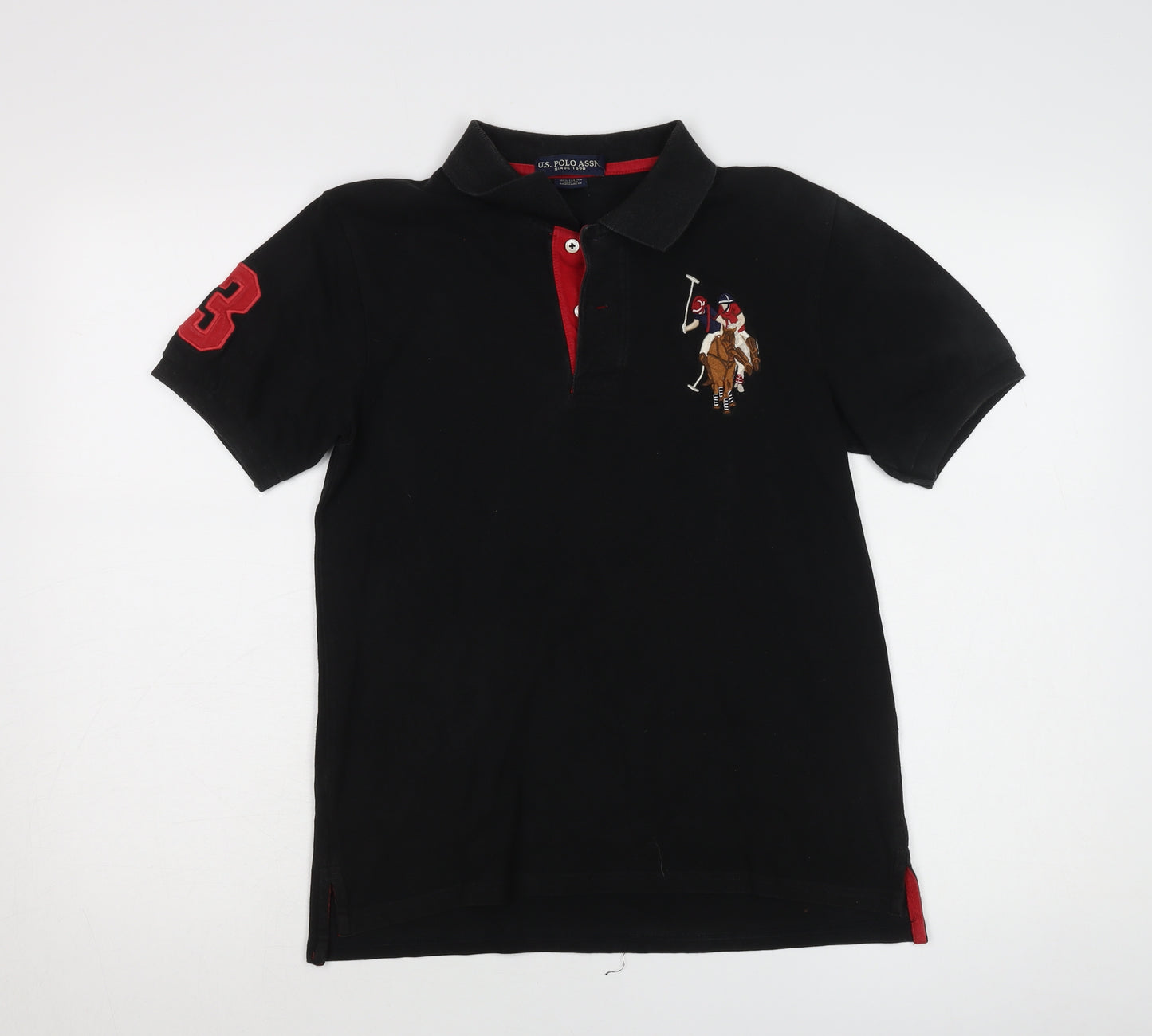 U.S. Polo Assn. Boys Black XL Polo Shirt