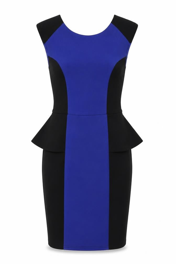 Lipsy Women's Blue Black Bodycon Dress Size 12