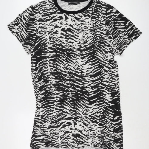 PrettyLittleThing Women's Black T-Shirt Dress, Size 10