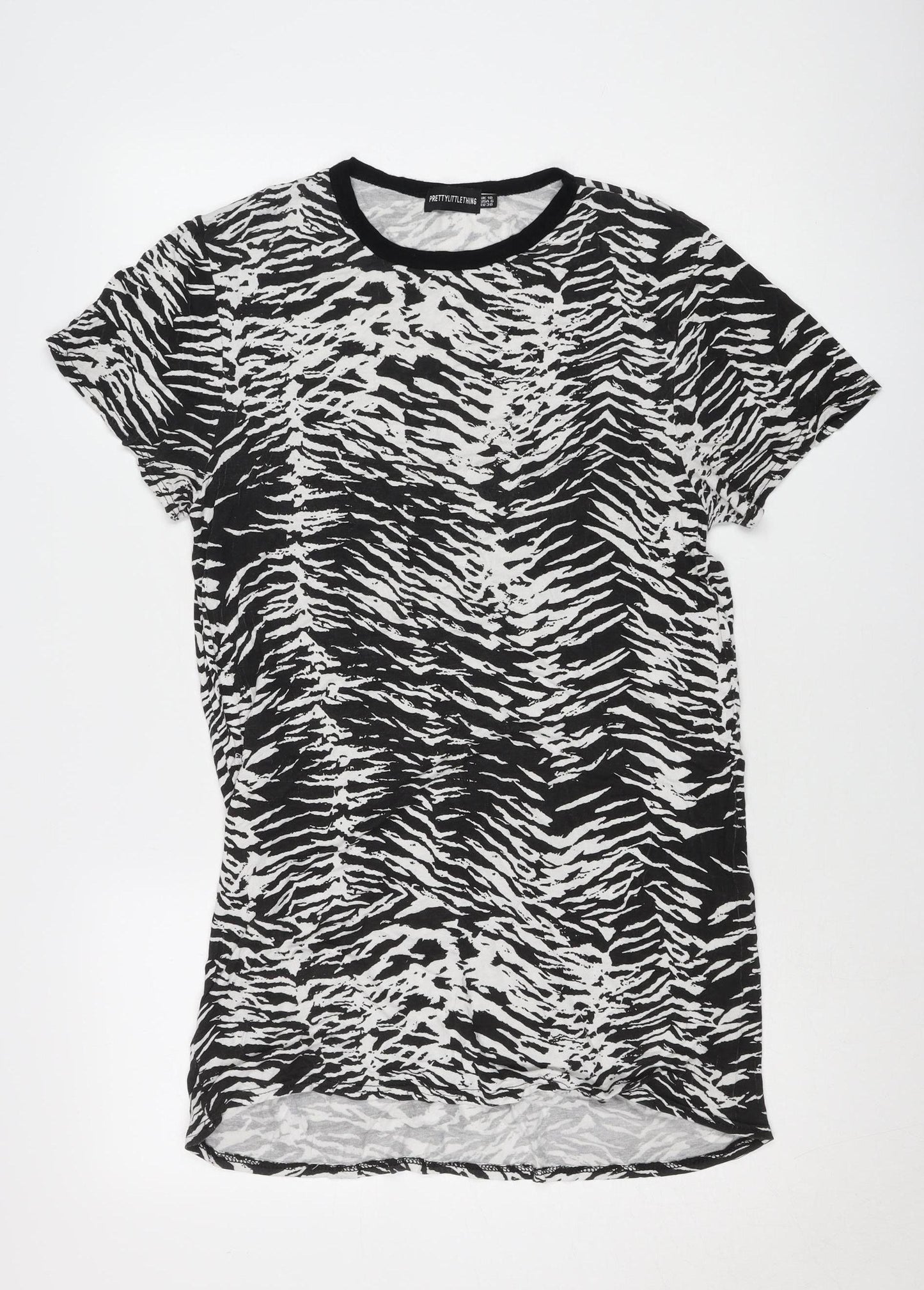 PrettyLittleThing Women's Black T-Shirt Dress, Size 10