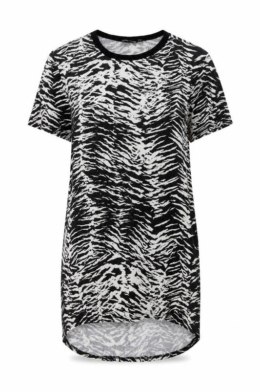 Front view of PRETTYLITTLETHING Women's Black T-Shirt Dress, size 10