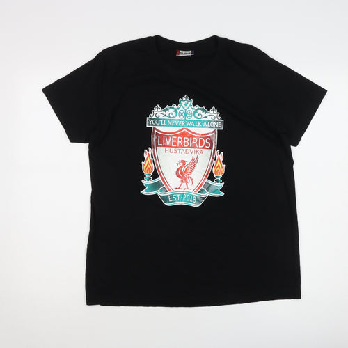 Clique Men's Black Graphic T-Shirt - Size L