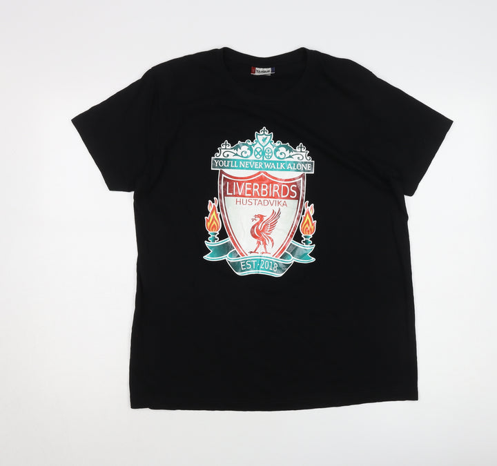 Clique Men's Black Graphic T-Shirt - Size L