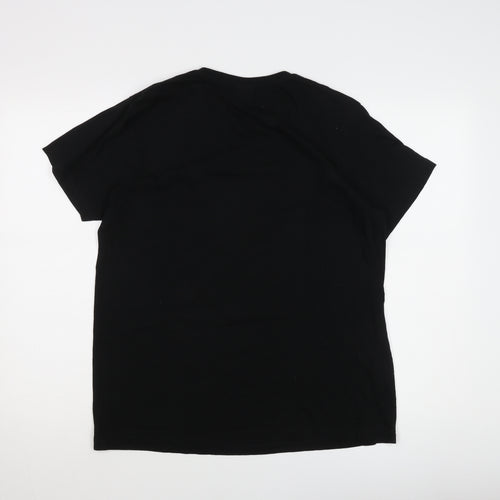 Clique Men's Black Graphic T-Shirt - Size L