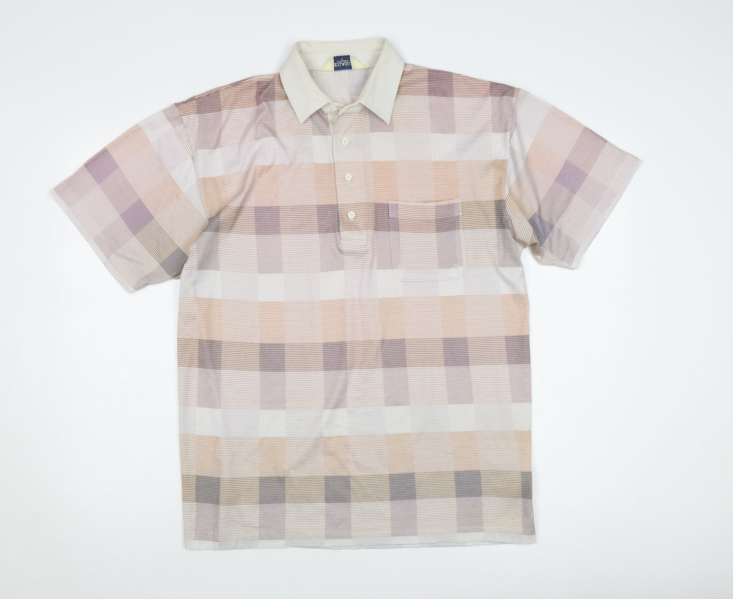 Pegasus Men's Multicoloured Check Polo Shirt M
