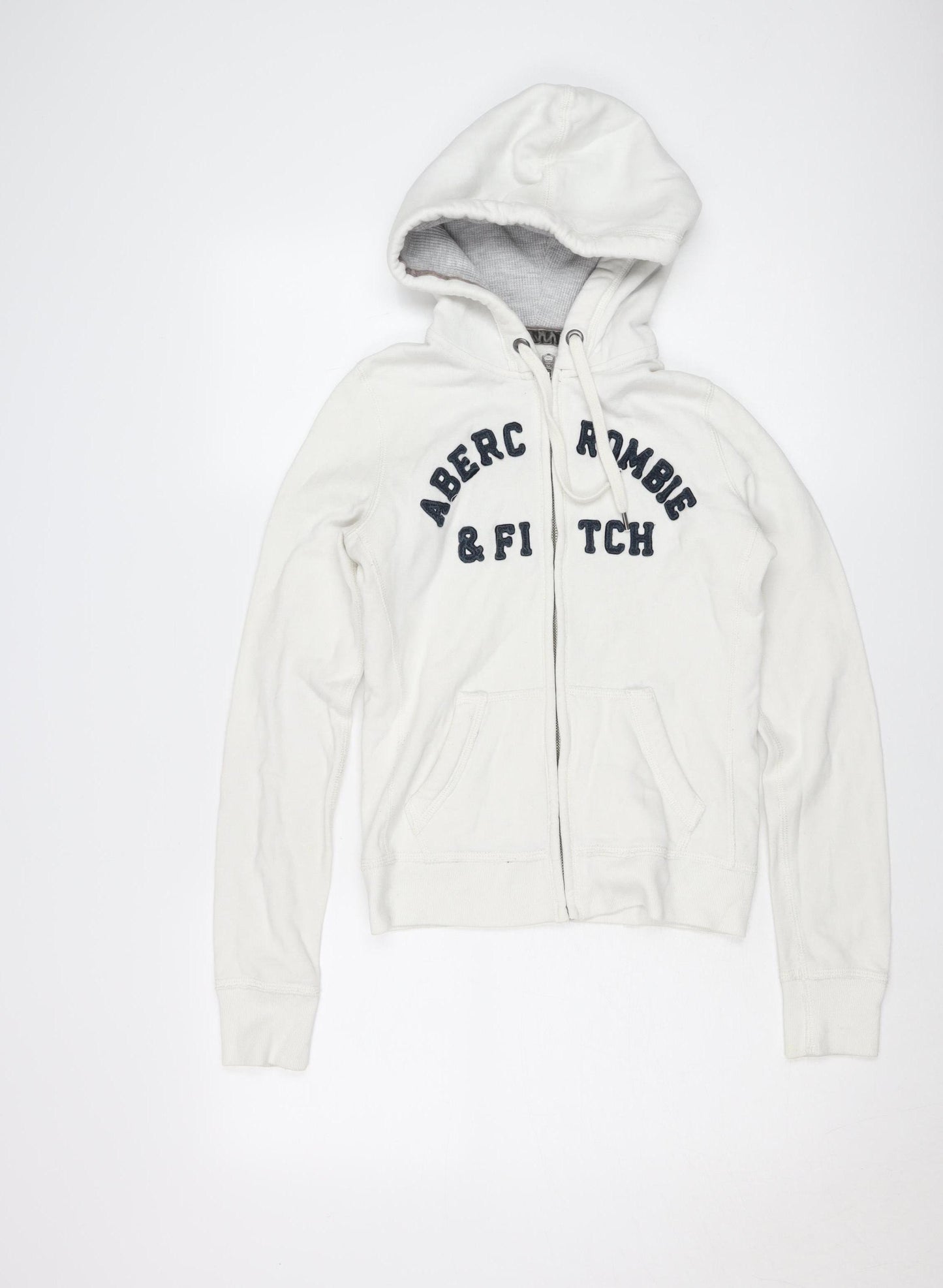 Abercrombie & Fitch Women's White Hoodie S Full Zip