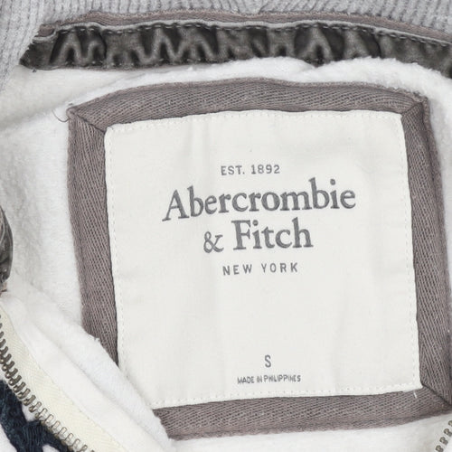 Abercrombie & Fitch Women's White Hoodie S Full Zip