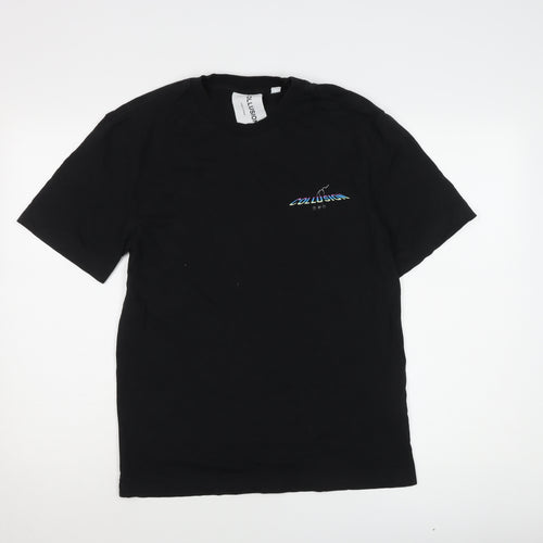 COLLUSION Men's XS Black Graphic Music T-Shirt