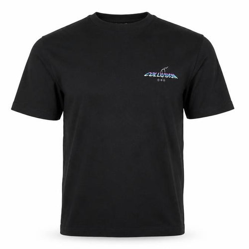 COLLUSION Men's XS Black Graphic Music T-Shirt