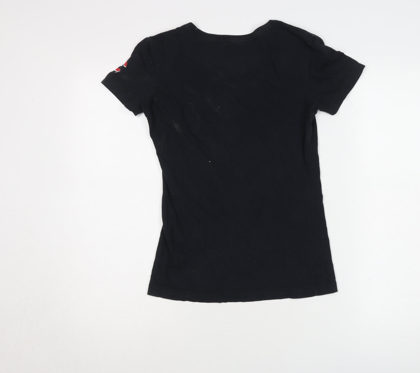 Nike Women's Black Slim Fit Sports T-Shirt