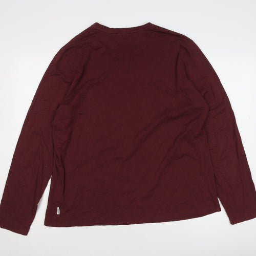 Lee Cooper Men's Red 2XL Long Sleeve T-Shirt