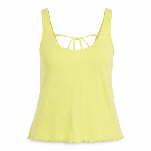 Paige Women's Yellow Tank Top - Size S, Scoop Neck