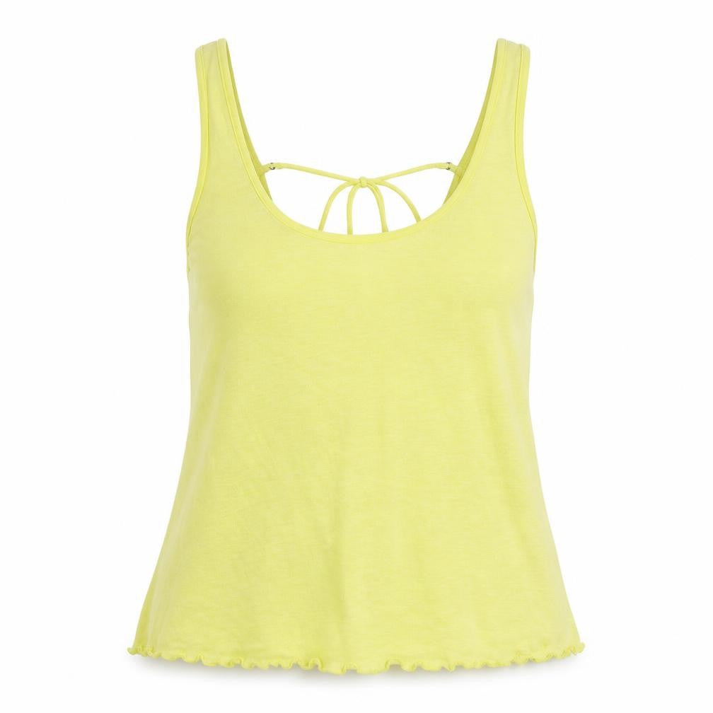 Paige Women's Yellow Tank Top - Size S, Scoop Neck