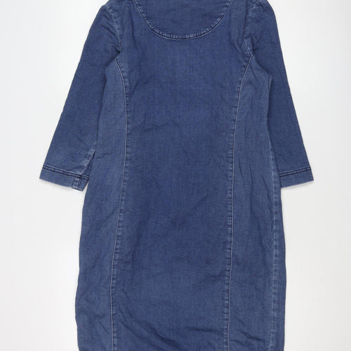 Laura Ashley Women's Blue Sheath Dress Size 8