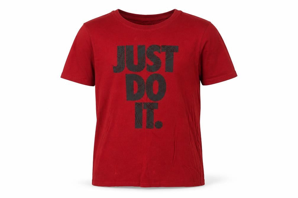 Front view of Nike boys’' red graphic t-shirt -, size 10-11, years