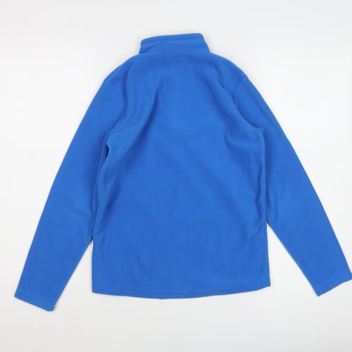 Oxylane Boys Blue 12Y Fleece Sweatshirt 1/2 Zip Lightweight
