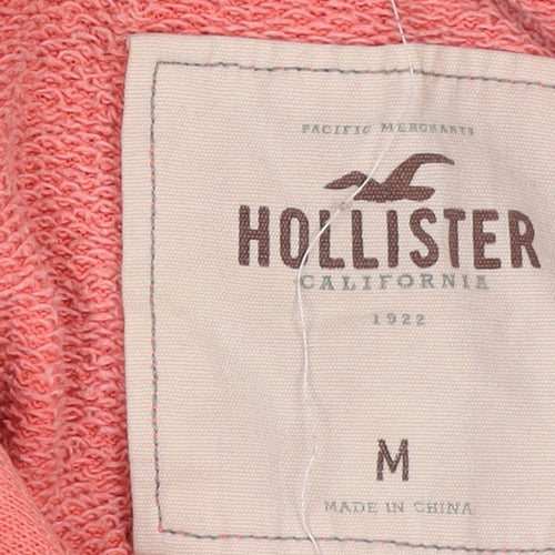 Hollister Women's Pink Hoodie, M, Light Logo Style