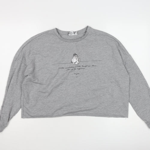Disney Women's Grey Eeyore Pullover Sweatshirt Size S
