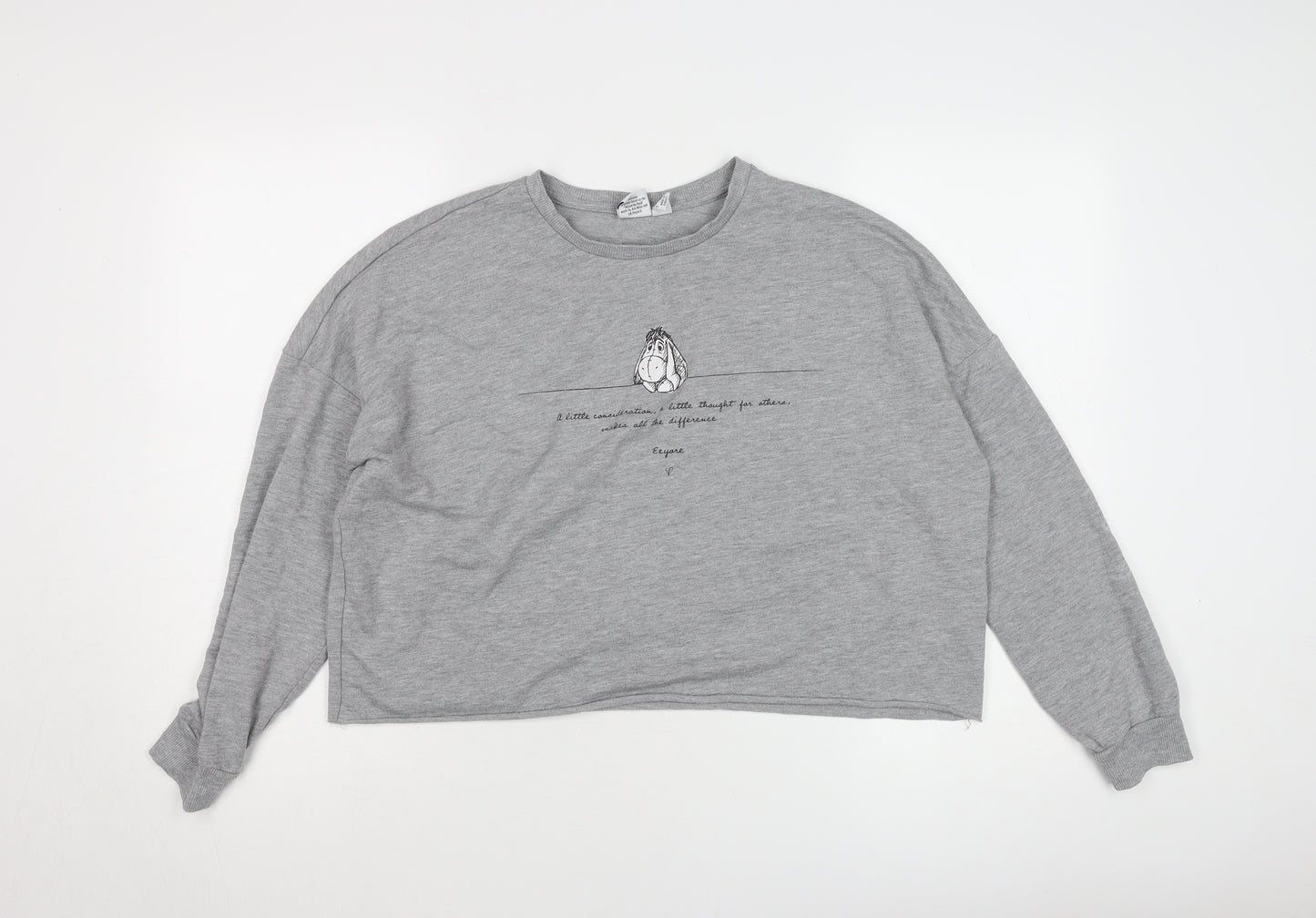 Disney Women's Grey Eeyore Pullover Sweatshirt Size S