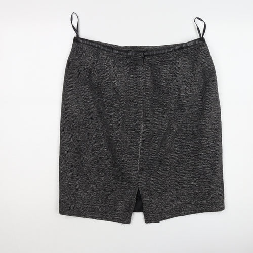 Windsmoor Women's Grey Herringbone Pencil Skirt, Size 14