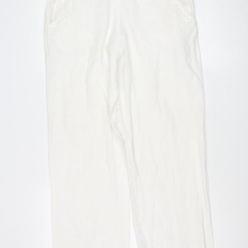 Nomads Women's White Cotton Trousers Size 12