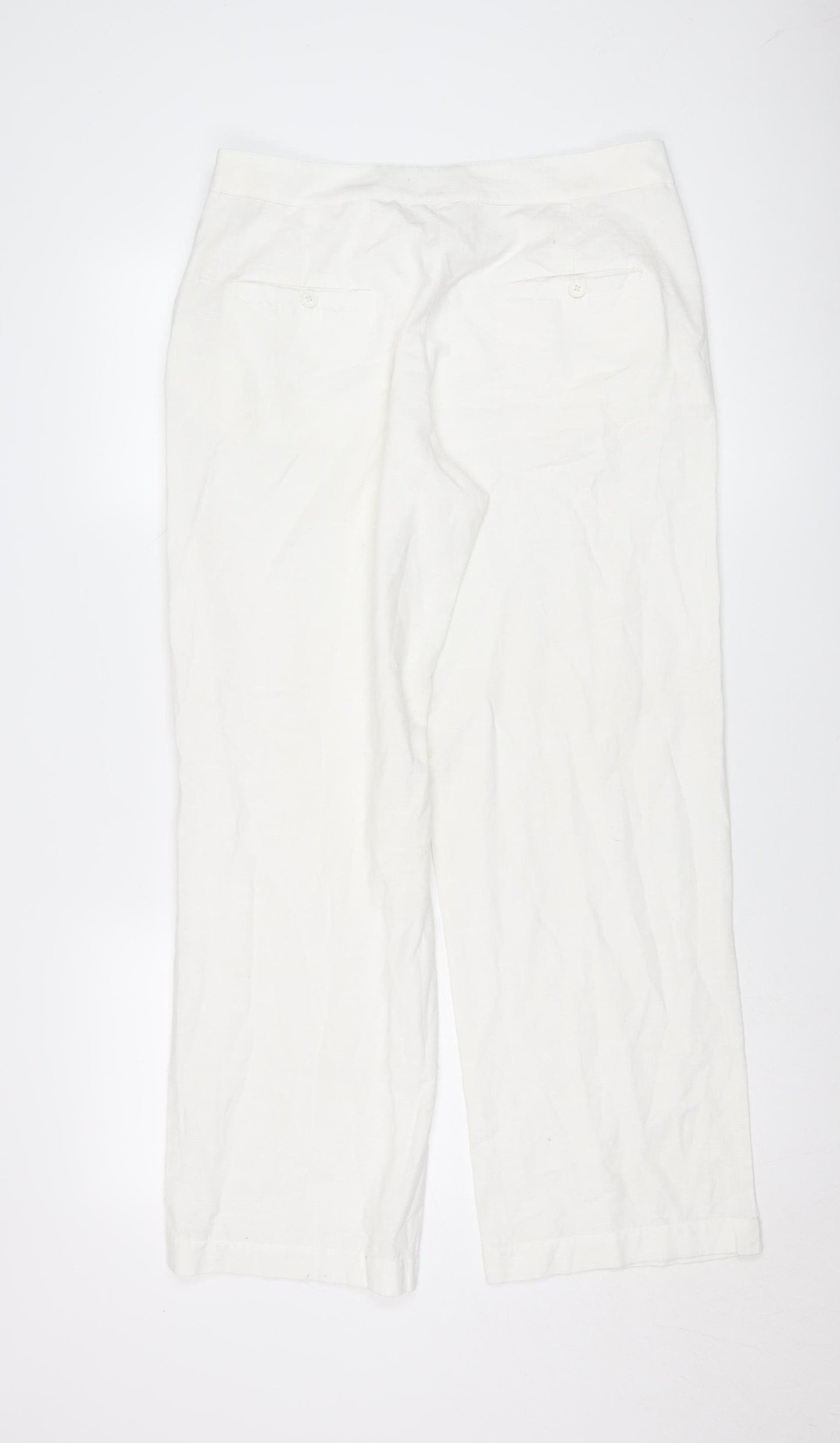 Nomads Women's White Cotton Trousers Size 12