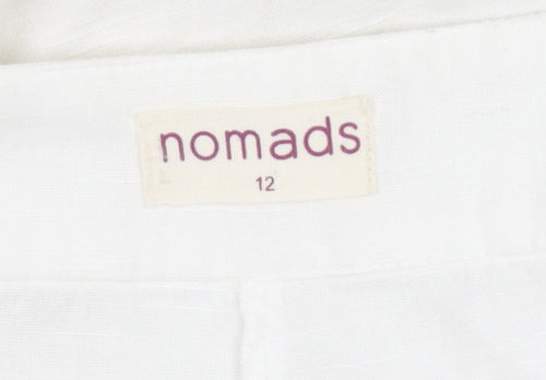 Nomads Women's White Cotton Trousers Size 12