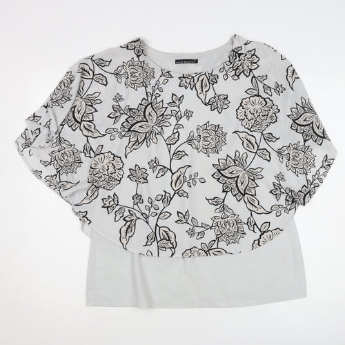 David Emanuel Women's Floral Blouse Size 14 Multicoloured