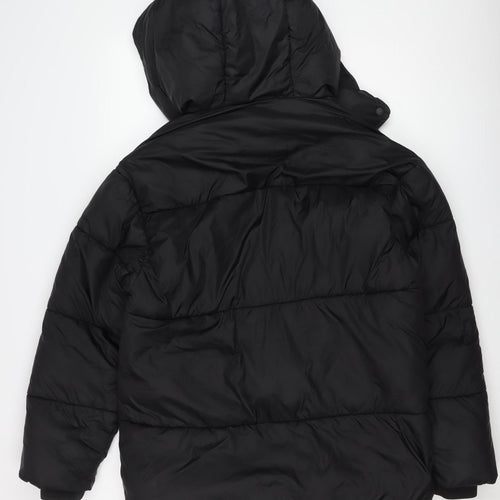 Zara Women's Black XS Puffer Jacket, Winter Hooded