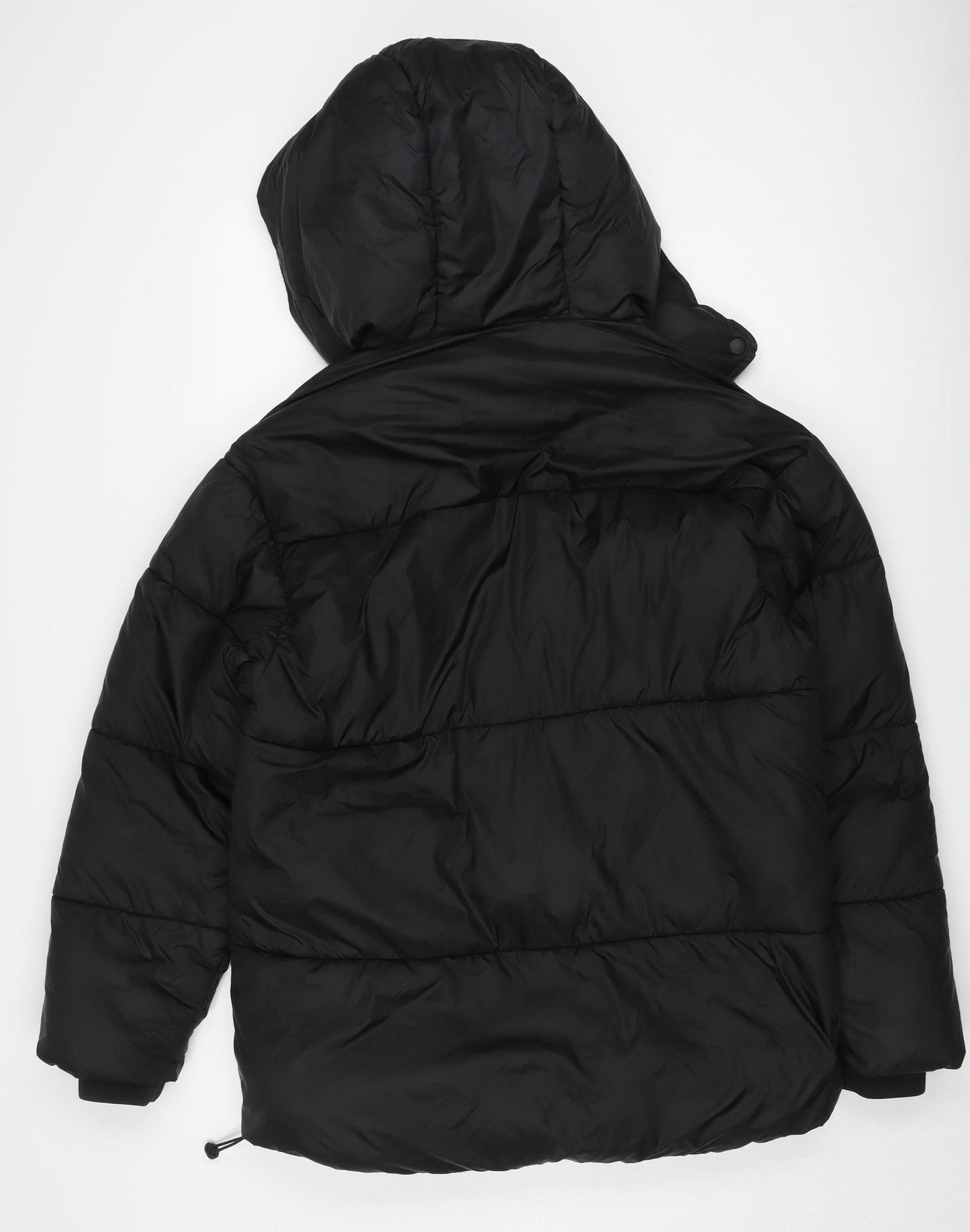 Zara Women's Black XS Puffer Jacket, Winter Hooded