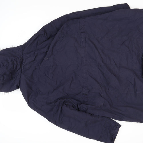 Yours Women’s Blue Parka Coat Size 22-24 Hooded