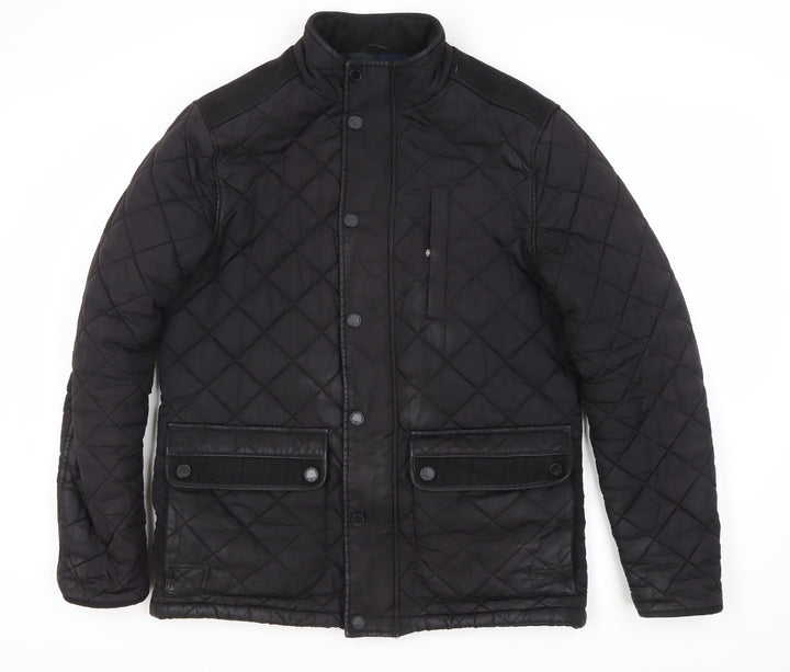 Next Men's Black Quilted Jacket, Medium, Casual