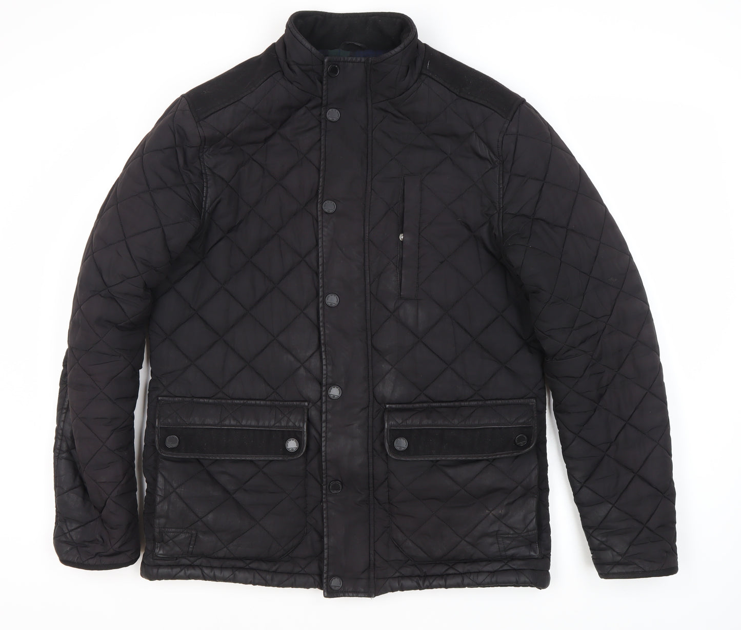 Next Men's Black Quilted Jacket, Medium, Casual
