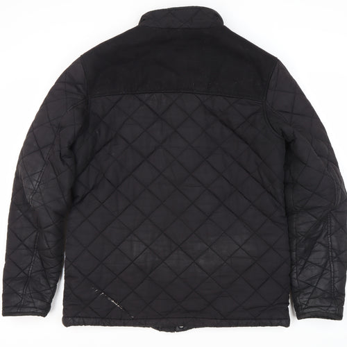 Next Men's Black Quilted Jacket, Medium, Casual