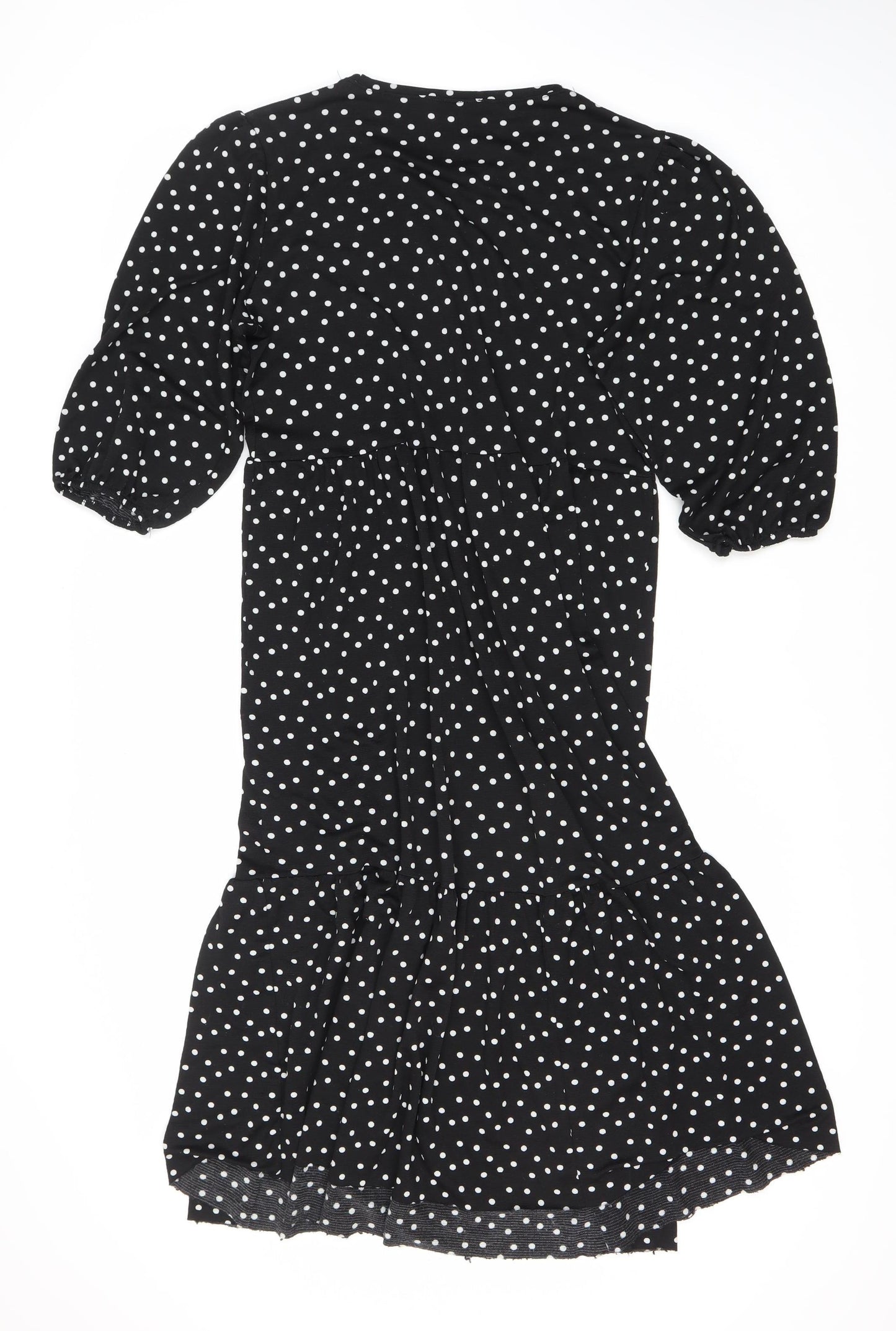 Zara Women Black Polka Dot Dress XS