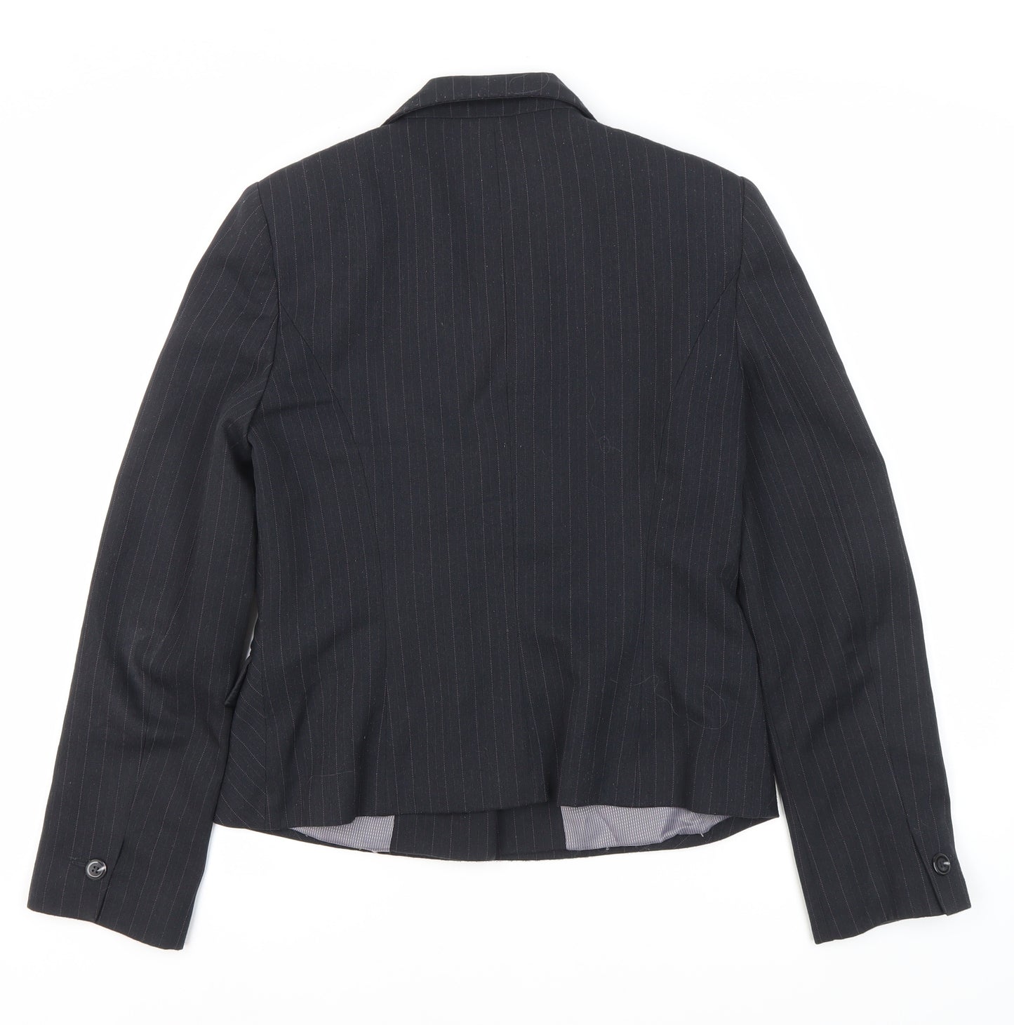 Debenhams Women's Black Pinstripe Suit Jacket Size 12