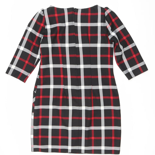 Dorothy Perkins Women's Black Plaid Shift Dress Size 12