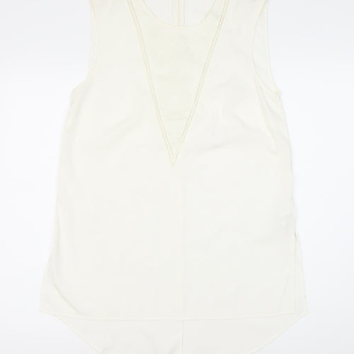 Marks and Spencer Women's White Sleeveless Top Size 10