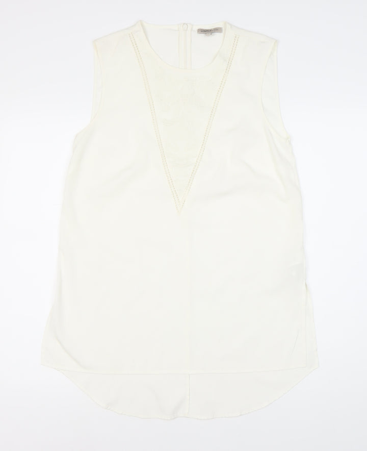 Marks and Spencer Women's White Sleeveless Top Size 10
