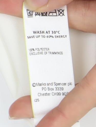 Marks and Spencer Women's White Sleeveless Top Size 10