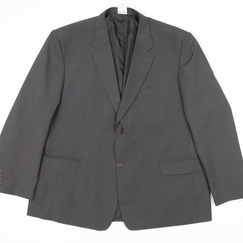 Premier Man Grey Single-Breasted Blazer, 52R